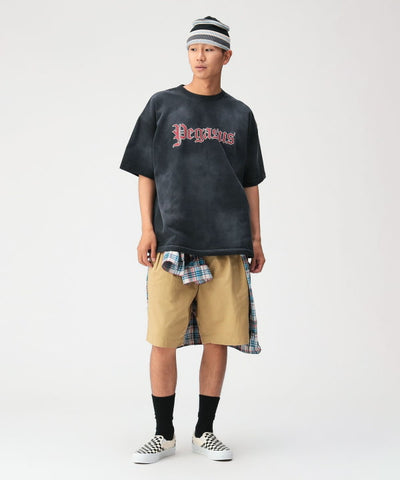 BEAMS / 雙褶寬版斜紋棉休閒短褲