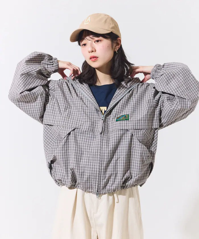 Foxfire × FREAK'S STORE／女裝 格紋連帽拉鍊薄外套（日本聯名限定）