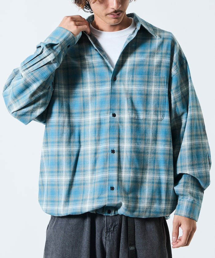 FREAK’S STORE / 漸層格紋 束口 襯衫