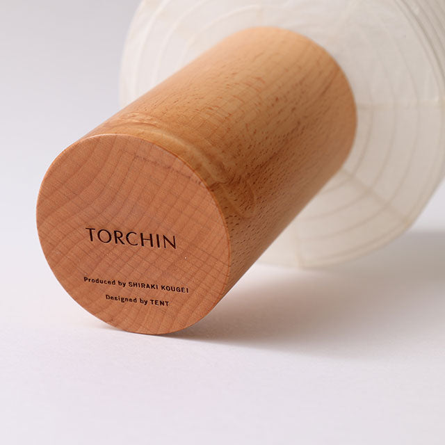 シラキ工芸 TORCHIN　SQUARE　白／ナチュラル / 合紙攜帶桌燈