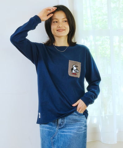 CHUMS × FREAK'S STORE／針織拼接口袋長袖T恤（日本聯名限定）