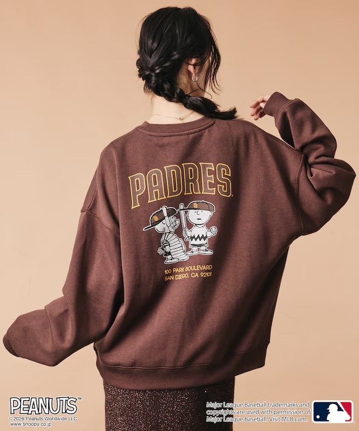 PEANUTS × MLB × FREAK'S STORE / 教士隊背印大廓形 圓領衫（日本聯名限定）