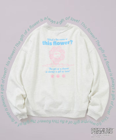 PEANUTS × FREAK'S STORE / 花朵印花大廓形 圓領衫（日本聯名限定）