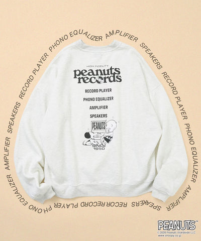 PEANUTS × FREAK'S STORE / 唱片印花大廓形 圓領衫（日本聯名限定）