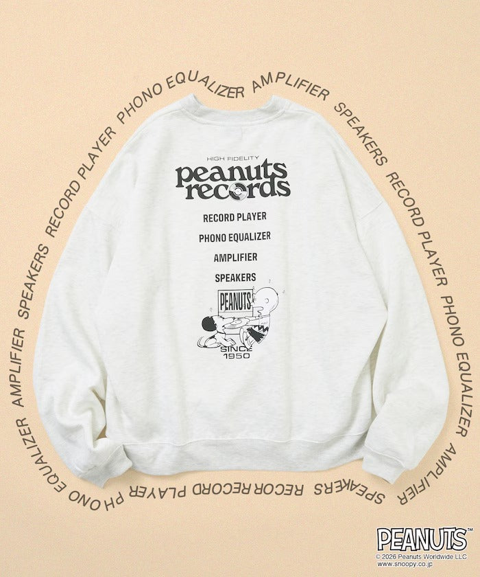 PEANUTS × FREAK'S STORE / 唱片印花大廓形 圓領衫（日本聯名限定）
