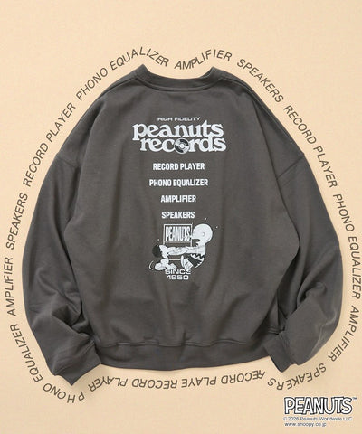 PEANUTS × FREAK'S STORE / 唱片印花大廓形 圓領衫（日本聯名限定）