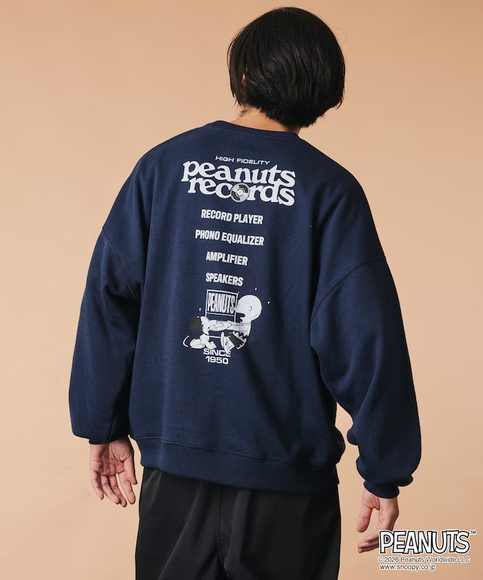 PEANUTS × FREAK'S STORE / 唱片印花大廓形 圓領衫（日本聯名限定）