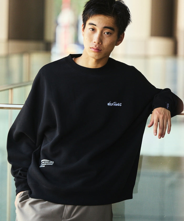 WILD THINGS×FREAK'S STORE / 小標 圓領衫