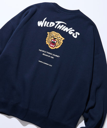 WILD THINGS×FREAK'S STORE / 虎紋刺繡 圓領衫