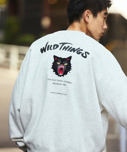 WILD THINGS×FREAK'S STORE / 刺繡圖案 圓領衫