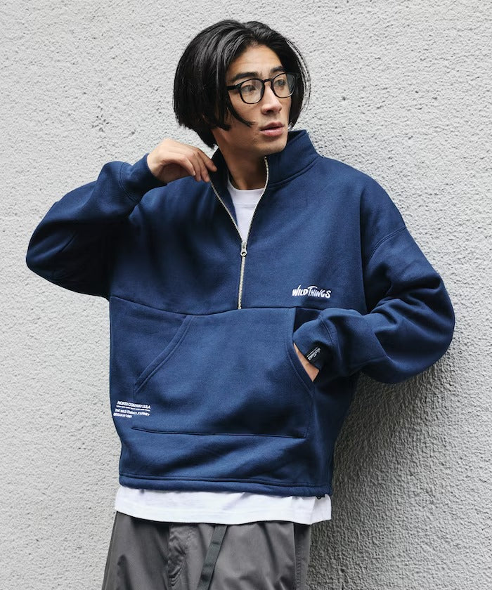 WILD THINGS × FREAK'S STORE / 小標 半拉鍊開襟衫（日本聯名限定）