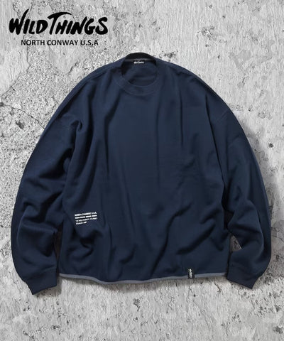 WILD THINGS × FREAK'S STORE / 小標 立體雙面針織 圓領衫（日本聯名限定）