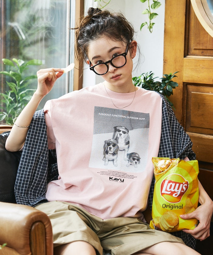 KAVU  × FREAK'S STORE / 狗狗攝影印花 短袖T恤