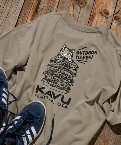 KAVU  × FREAK'S STORE / 漢堡貓刺繡 短袖T恤