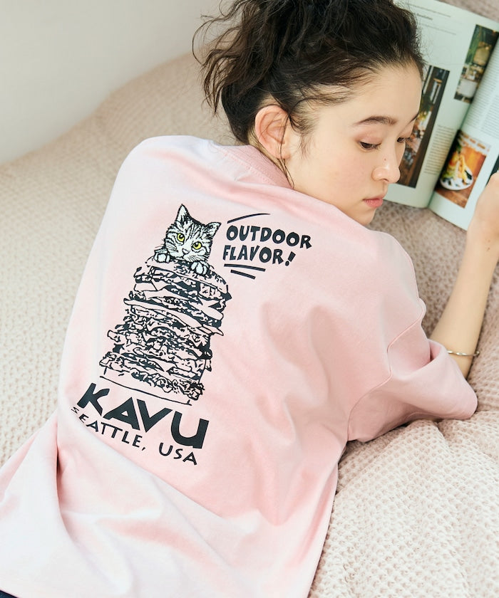 KAVU  × FREAK'S STORE / 漢堡貓刺繡 短袖T恤