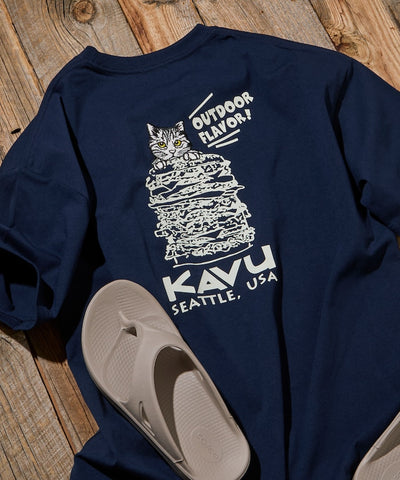 KAVU  × FREAK'S STORE / 漢堡貓刺繡 短袖T恤