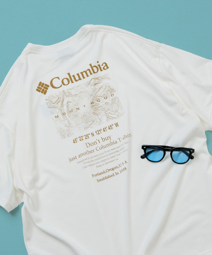 COLUMBIA x FREAK’S STORE / 等高線圖樣後印花短袖T恤