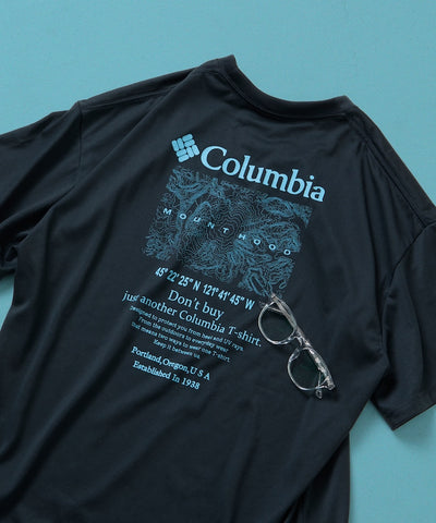 COLUMBIA x FREAK’S STORE / 等高線圖樣後印花短袖T恤