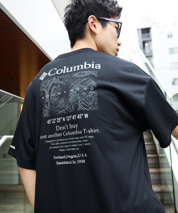 COLUMBIA x FREAK’S STORE / 等高線圖樣後印花短袖T恤