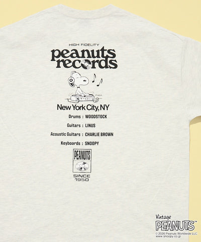 PEANUTS  x FREAK’S STORE / Records 圖案 短袖T恤