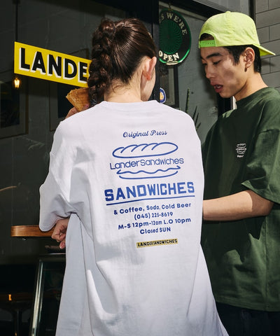 LANDER SANDWICHES × FREAK'S STORE / 背面印花 短袖T恤