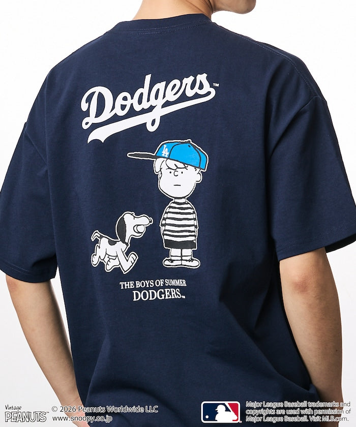 PEANUTS×MLB /  DODGERS 洛杉磯道奇 短袖T恤