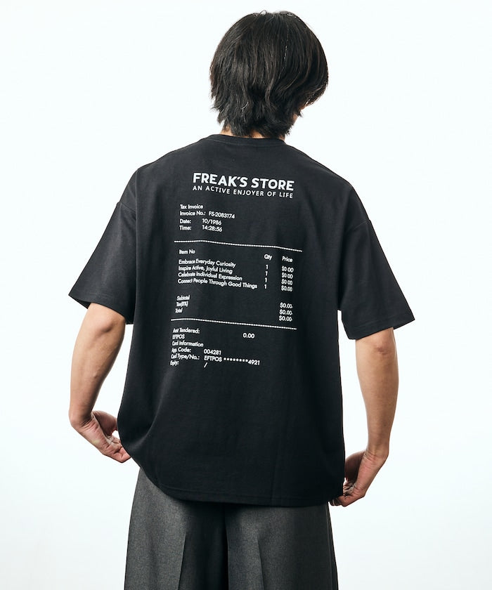 FREAK'S STORE / 收據圖像 背面印花 短袖T恤