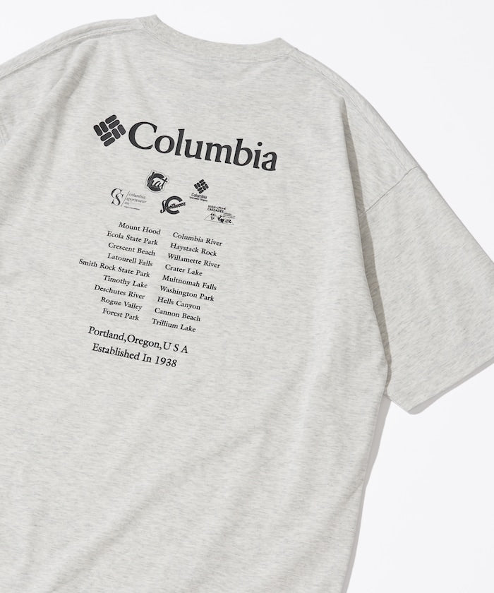 Columbia × FREAK'S STORE / 別注字樣背印吸濕快乾T恤