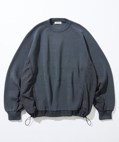 FREAK’S STORE / 拼接抽繩下襬 針織圓領衫