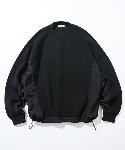 FREAK’S STORE / 拼接抽繩下襬 針織圓領衫