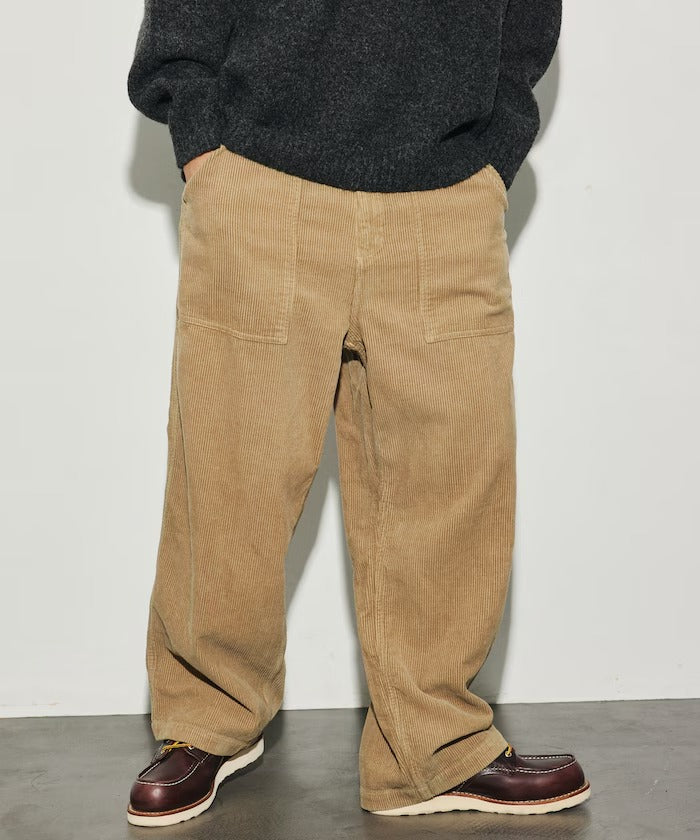 HINSON × FREAK'S STORE／寬版直筒燈芯絨工作褲（日本聯名限定）