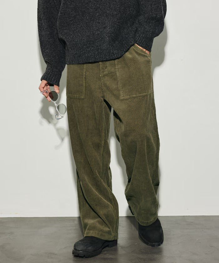 HINSON × FREAK'S STORE／寬版直筒燈芯絨工作褲（日本聯名限定）