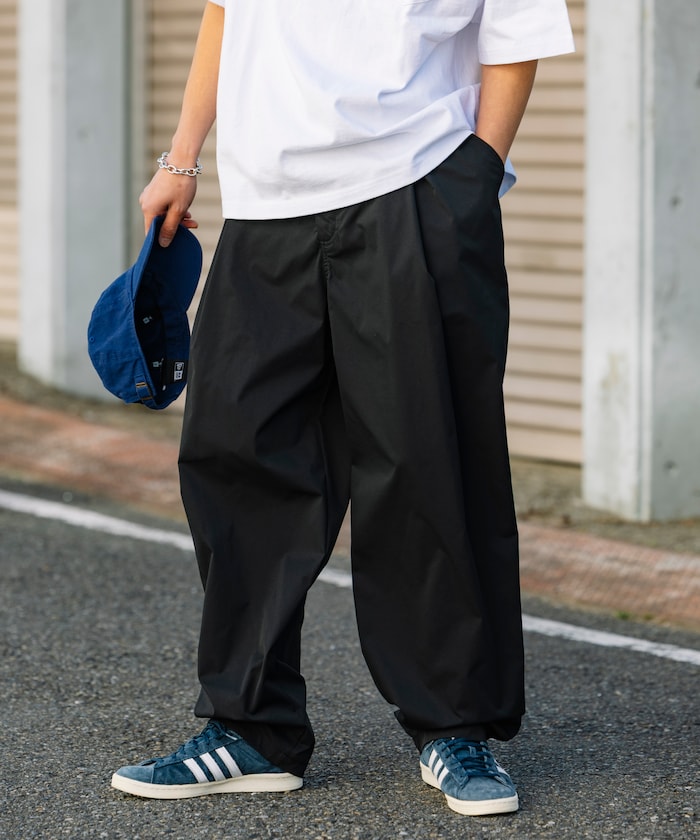 FREAK'S STORE / 雙褶斜紋布長褲