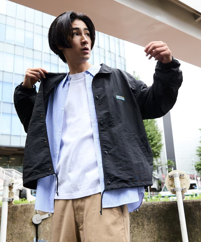 FREAK'S STORE / 標誌尼龍教練外套（抽繩下擺）
