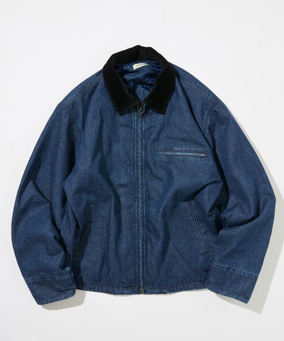 FREAK'S STORE／燈芯絨 拼接 鋪棉短版外套