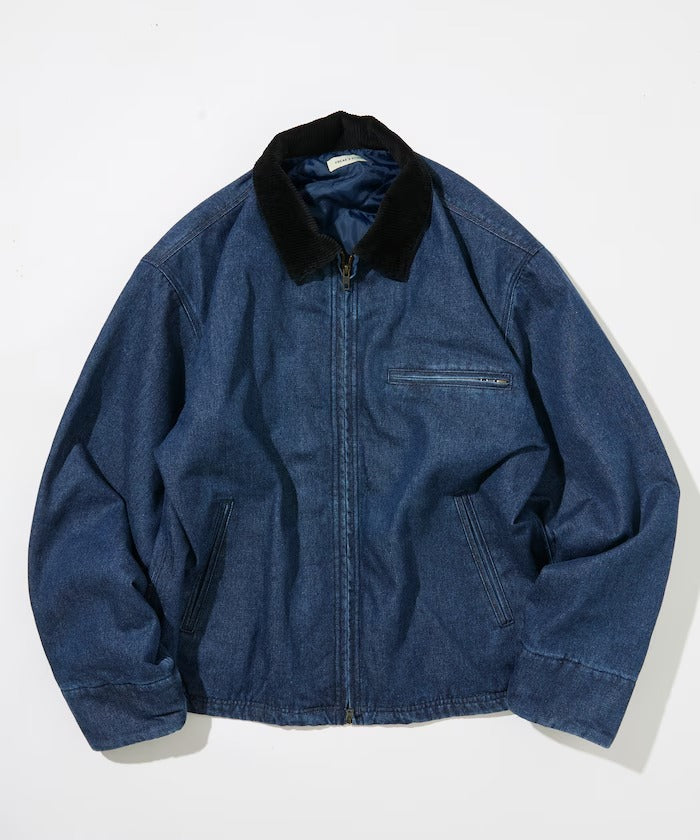 FREAK'S STORE／燈芯絨 拼接 鋪棉短版外套