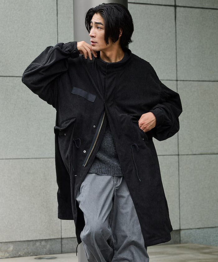 FREAK'S STORE / 燈芯絨 M65軍裝 連帽大衣外套