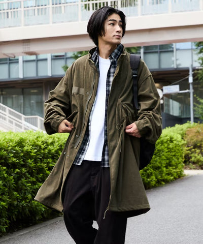 FREAK'S STORE / 燈芯絨 M65軍裝 連帽大衣外套