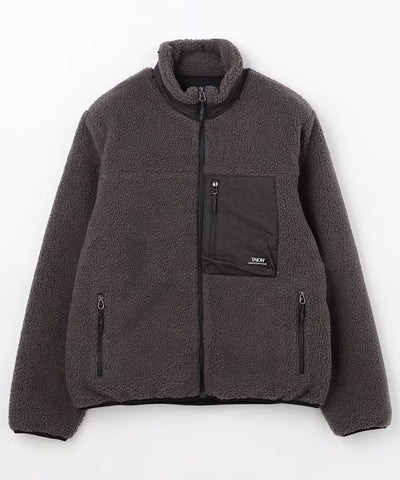 TAION / 山系高領 拉鍊毛絨外套