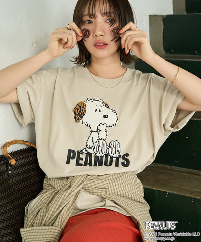 PEANUTS x FREAK’S STORE / PEANUTS 立體刺繡短袖T恤 女版 單尺寸