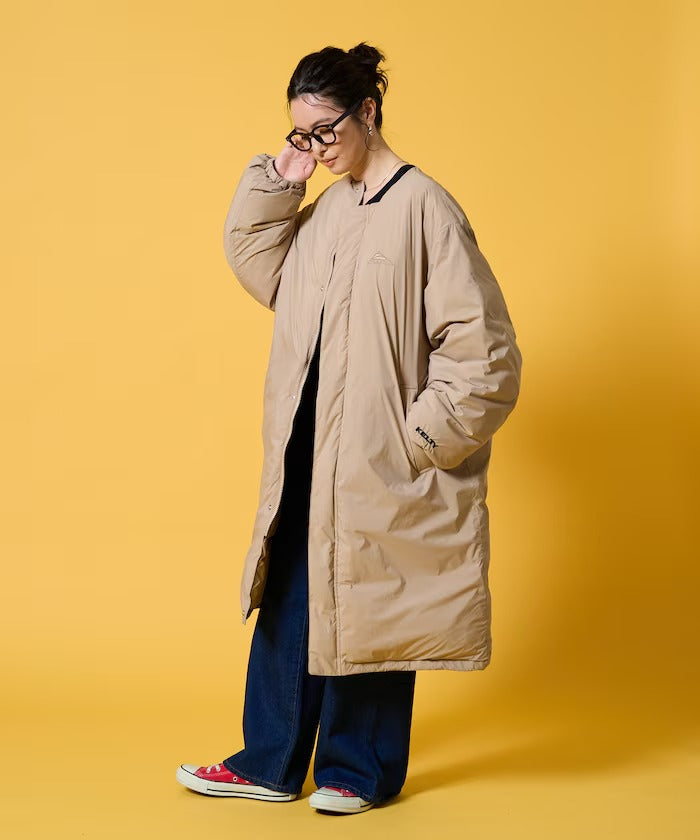 KELTY × FREAK'S STORE／女裝 鋪棉無領長版羽絨外套（日本聯名限定）