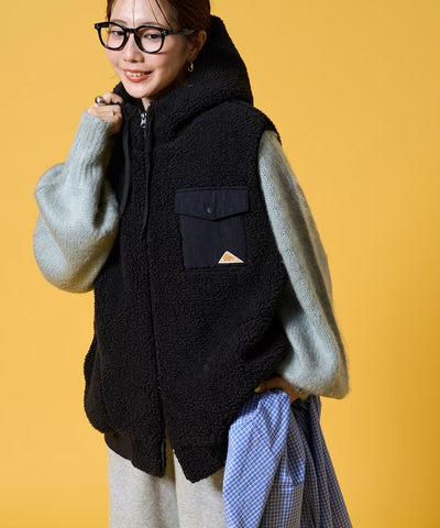 KELTY × FREAK'S STORE / 女裝 刷毛絨連帽背心（日本聯名限定）