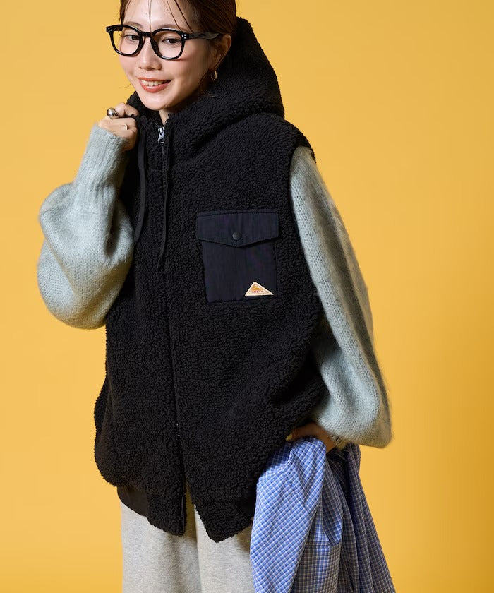 KELTY × FREAK'S STORE / 女裝 刷毛絨連帽背心（日本聯名限定）