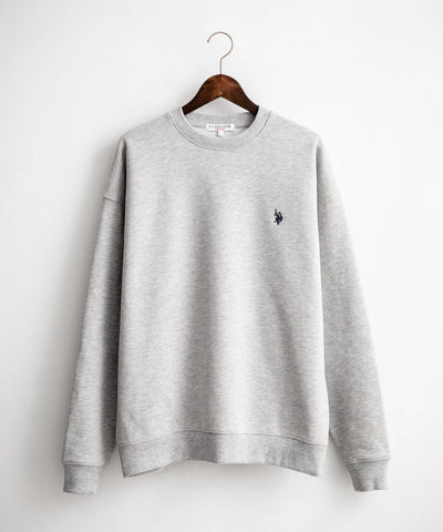 U.S. POLO ASSN. / 寬鬆刷毛刺繡 圓領衫（日本聯名限定）