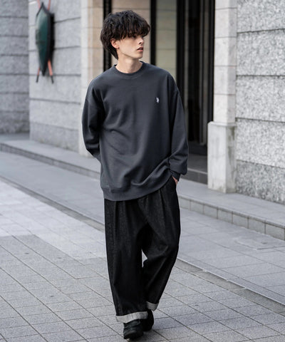 U.S. POLO ASSN. / 寬鬆刷毛刺繡 圓領衫（日本聯名限定）