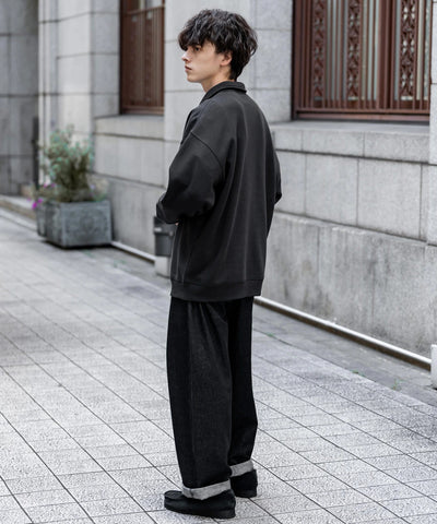 U.S. POLO ASSN. / 寬鬆 刷毛刺繡 半拉鍊開襟衫（日本聯名限定）