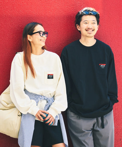 NANGA × FREAK'S STORE ECO HYBRID LOGO LS TEE / 長袖T恤 *10月上旬出貨