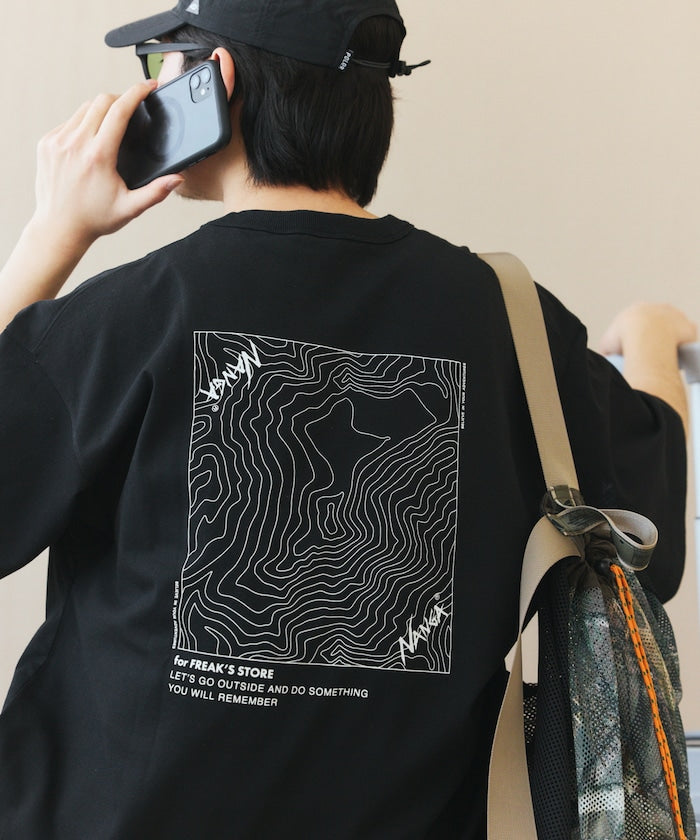 NANGA 別注 ECO HYBRID CONTOUR LOGO TEE / 等高線圖形口袋短袖 T 恤