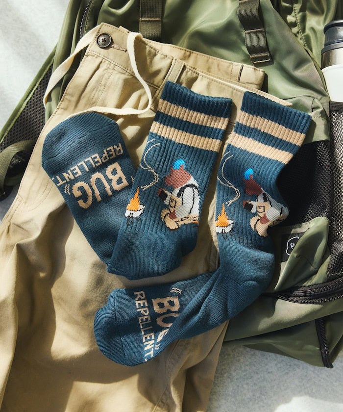 Coleman Socks insect shield / 圖案中筒襪