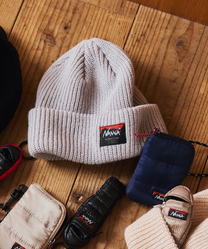 NANGA × FREAK'S STORE / BOX LOGO BULKY BEANIE 厚針織毛帽 *11月上旬出貨